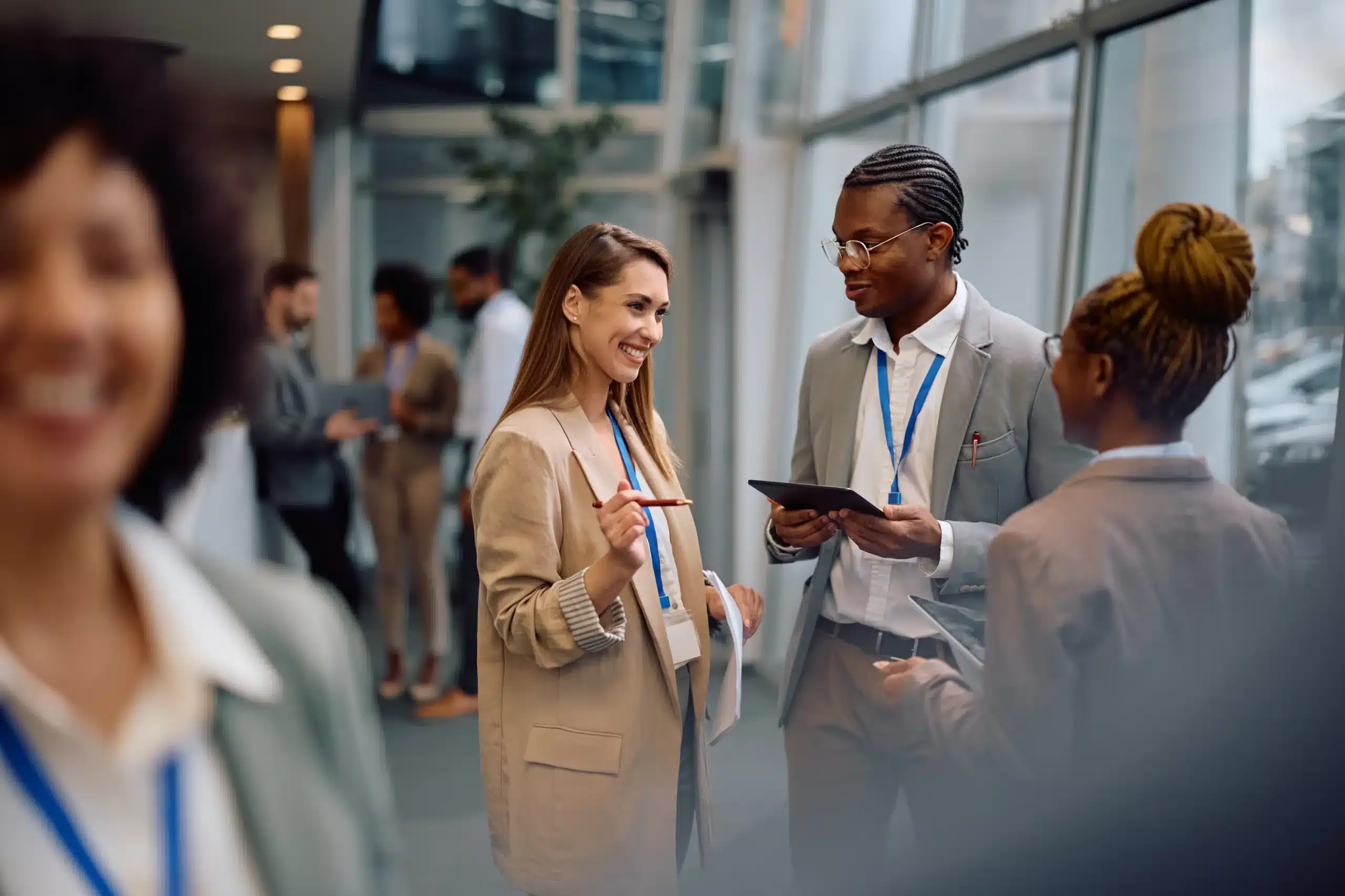 Team networking at an event